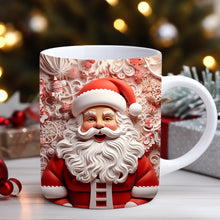 Charger l'image dans la galerie, Tasse de Noël du Père Noël en 3D Tasse à café 11oz, Cadeaux de Noël