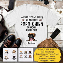 Charger l'image dans la galerie, Jusqu'à 6 chiens, tee shirt personnalisé chie, t-shirt papa chien, cadeau de fête des pères