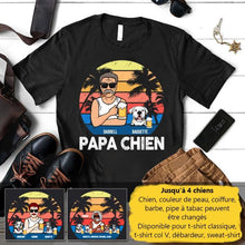 Charger l'image dans la galerie, Jusqu'à 4 chiens, t shirt personnalisé chien, tee shirt chien hommes, papa chien