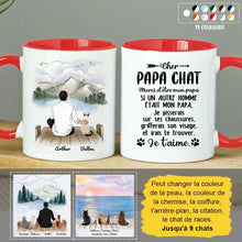 Charger l'image dans la galerie, Jusqu'à 9 chats, mug chat personnalisé, tasse papa chat, cadeau pour papa chat, Fête des Pères