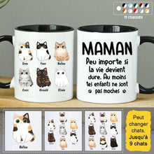 Charger l'image dans la galerie, Jusqu'à 9 chats, mug chat personnalisé, mug maman chat, Tasse pour les amoureux des chats
