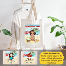 Charger l'image dans la galerie, Jusqu'à 6 animaux, Sac fourre-tout chien et chat personnalisé, tote bag femme maman chat et chien