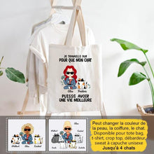Charger l'image dans la galerie, Jusqu'à 4 chats, Sac fourre-tout personnalisé chat, Tote bag femme maman chat