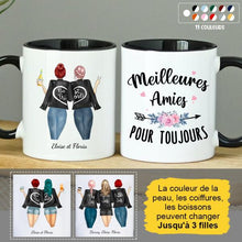 Charger l'image dans la galerie, Jusqu'à 3 filles, tasse personnalisée meilleure amie, cadeau de sœur de cœur, meilleurs amis pour la vie