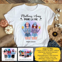 Charger l'image dans la galerie, Jusqu'à 5 filles, T shirt personnalisé meilleure amie, t-shirt femme meilleures amies, meilleures amies pour la vie