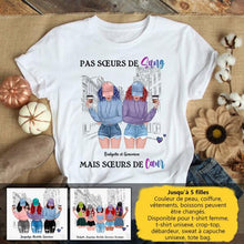 Charger l'image dans la galerie, Jusqu'à 5 filles, T shirt personnalisé meilleure amie, t-shirt femme meilleures amies, sœurs de cœur