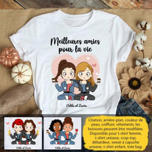 Charger l'image dans la galerie, T shirt personnalisé meilleure amie, t-shirt femme meilleures amies, sœurs de cœur