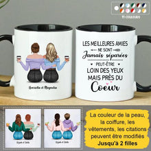 Charger l'image dans la galerie, Mug personnalisé meilleure amie, noms et arts personnalisés, meilleures amies filles, meilleures amies pour la vie
