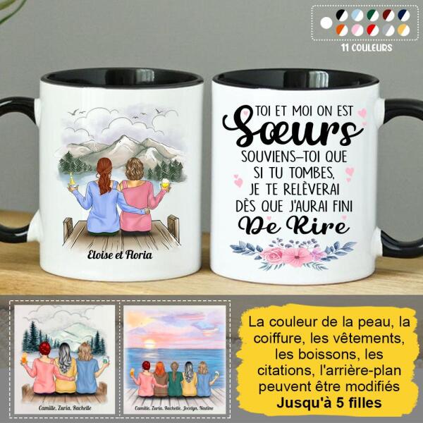 Mug Personnalisé de Noël, Cadeau Idéal pour Meilleures Amies, Tasse Mug Personnalisé de Noël, Cadeau Idéal pour Meilleures Amies, Tasse