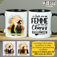 Charger l'image dans la galerie, Jusqu'à 6 chiens, mug personnalisé chien, tasse Halloween maman chien, femme qui aime les chiens