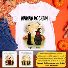 Charger l'image dans la galerie, Jusqu'à 6 chiens, t shirt personnalisé chien, tee shirt Halloween maman chien, femme qui aime les chiens et Halloween