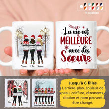 Charger l'image dans la galerie, Jusqu'à 6 filles, Tasse personnalisée soeur, Noël mug personnalisé soeur, cadeau de noël pour les amis