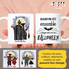 Charger l'image dans la galerie, Halloween mug personnalisé couple, tasse couple personnalisé, chaque nuit est un Halloween