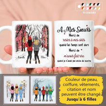 Charger l'image dans la galerie, Jusqu'à 6 filles, Mug personnalisé pour les sœurs, tasse personnalisée soeur