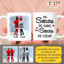 Charger l'image dans la galerie, Tasse personnalisée pour les soeurs, tasse de Noël pour les meilleures amies, 2 bff mug