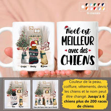Charger l'image dans la galerie, Jusqu'à 6 chiens, Maman chien, mug personnalisé chien, Noël est meilleur avec des chiens