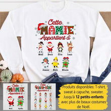 Charger l'image dans la galerie, Jusqu'à 12 petits-enfants, T-shirt personnalisé pour grand-mère, T-shirt de Noël pour grand-père