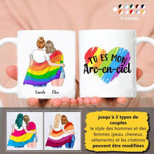 Charger l'image dans la galerie, Tasse personnalisé Couple LGBT - Vous êtes mon arc-en-ciel, jusqu'à 3 types de couples