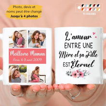 Charger l'image dans la galerie, Mug Mère et Fille, Mug photo personnalisé, Cadeaux pour Fille