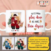 Charger l'image dans la galerie, Mug personnalisé couple, Tasse de Noël pour lui, elle, Cadeaux de Noël pour le mari et la femme