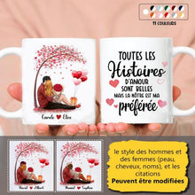 Charger l'image dans la galerie, Mug personnalisé couple, Mug pour lui, cadeau pour elle, Cadeau de la Saint-Valentin pour elle