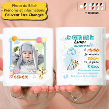 Charger l'image dans la galerie, Tasse personnalisée pour bébé, tasse pour bébé avec photo, cadeau pour bébé