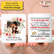 Charger l'image dans la galerie, Mug personnalisé couple, Tasse pour anniversaire de mariage, Photo de mariage