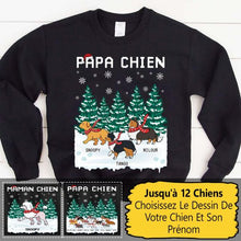 Charger l'image dans la galerie, Jusqu'à 12 Chiens, T shirt personnalisé chien, Maman Chien, Papa Chien, Cadeau de Noël pour les amoureux des chiens