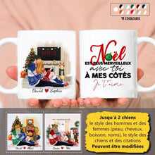 Charger l'image dans la galerie, Jusqu'à 2 chiens, Mug personnalisé couple, Cadeau de Noël pour lui, pour elle, papa chien