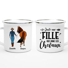 Charger l'image dans la galerie, Jusqu'à 2 chevaux, mug cheval personnalisable, tasse cheval, juste une femme qui aime les chevaux