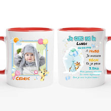 Charger l'image dans la galerie, Tasse personnalisée pour bébé, tasse pour bébé avec photo, cadeau pour bébé