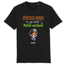 Charger l'image dans la galerie, Jusqu'à 15 enfants, tee shirt Halloween personnalisé, t shirt pour grand-mère grand-père, méfiez-vous de mes petits-enfant