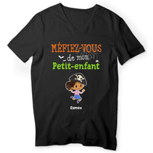 Charger l'image dans la galerie, Jusqu'à 15 enfants, tee shirt Halloween personnalisé, t shirt pour grand-mère grand-père, méfiez-vous de mes petits-enfant