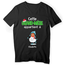 Charger l'image dans la galerie, Jusqu'à 12 petits-enfants, T-shirt personnalisé pour grand-mère, T-shirt de Noël pour grand-père