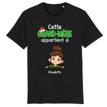 Charger l'image dans la galerie, Jusqu'à 9 enfants, T shirt personnalisé Cette Grand-mère appartient à, Cadeaux de Noël pour grand-père, grand-mère