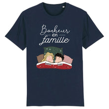 Charger l'image dans la galerie, T shirt personnalisé couple, BONHEUR EN FAMILLE, Cadeau de Noël pour le mari, pour la femme