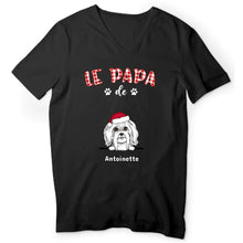 Charger l'image dans la galerie, Jusqu'à 9 Chiens, T shirt personnalisé chien, papa chien tee shirt, T-shirt de Noël pour les amoureux des chiens