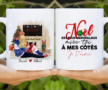 Charger l'image dans la galerie, Jusqu'à 2 chiens, Mug personnalisé couple, Cadeau de Noël pour lui, pour elle, papa chien