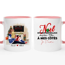 Charger l'image dans la galerie, Jusqu'à 2 chiens, Mug personnalisé couple, Cadeau de Noël pour lui, pour elle, papa chien