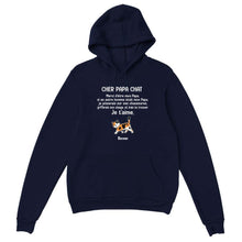 Charger l'image dans la galerie, Jusqu'à 9 chats, Sweat à capuche papa chat, Sweat à capuche personnalisé chat, Cher Papa chat, Cadeaux pour la fête des pères