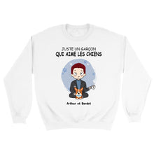 Charger l'image dans la galerie, Jusqu'à 9 chiens, Sweat à capuche papa chien, Sweat à capuche homme chien personnalisé, juste un garçon qui aime les chiens