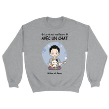 Charger l'image dans la galerie, Jusqu'à 9 animaux, Sweat personnalisé chats et chiens, Pull personnalisée papa chat et chien