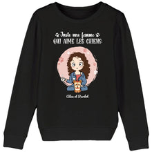 Charger l'image dans la galerie, Jusqu'à 9 chiens, Sweat maman chien, Pull personnalisé chien, juste une fille qui aime les chiens