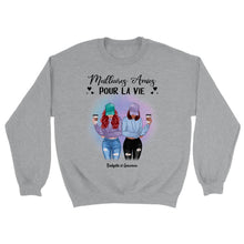 Charger l'image dans la galerie, Jusqu'à 5 filles, Sweat bff, pull personnalisé meilleure amie, meilleurs amis pour la vie
