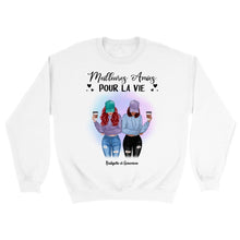 Charger l'image dans la galerie, Jusqu'à 5 filles, Sweat bff, pull personnalisé meilleure amie, meilleurs amis pour la vie