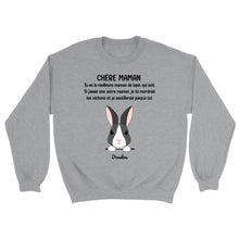 Charger l'image dans la galerie, Jusqu'à 9 lapins, pull personnalisé lapins, maman lapin, noms et motifs personnalisés
