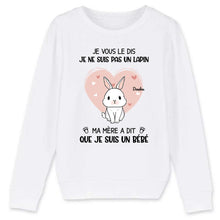 Charger l'image dans la galerie, Jusqu'à 9 lapins, pull personnalisé lapins, maman lapin, noms et motifs personnalisés