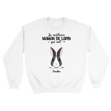Charger l'image dans la galerie, Jusqu'à 9 lapins, pull personnalisé lapins, sweat maman lapin, noms et motifs personnalisés