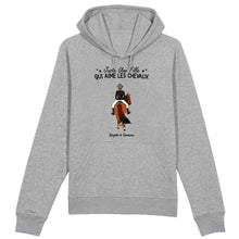 Charger l'image dans la galerie, Jusqu'à 3 chevaux, Sweat à capuche personnalisé cheval, Sweat à capuche cheval, Partenaires d'équitation pour la vie