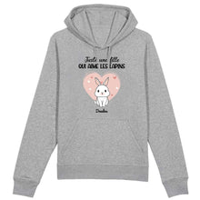 Charger l'image dans la galerie, Jusqu'à 9 lapins, Sweat à capuche personnalisé lapin, maman lapin, Sweat à capuche juste une femme qui aime les lapins